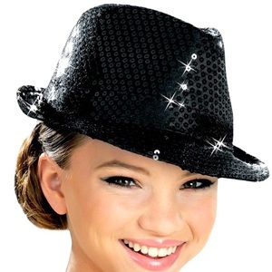 Balera Black Sequined Fedora